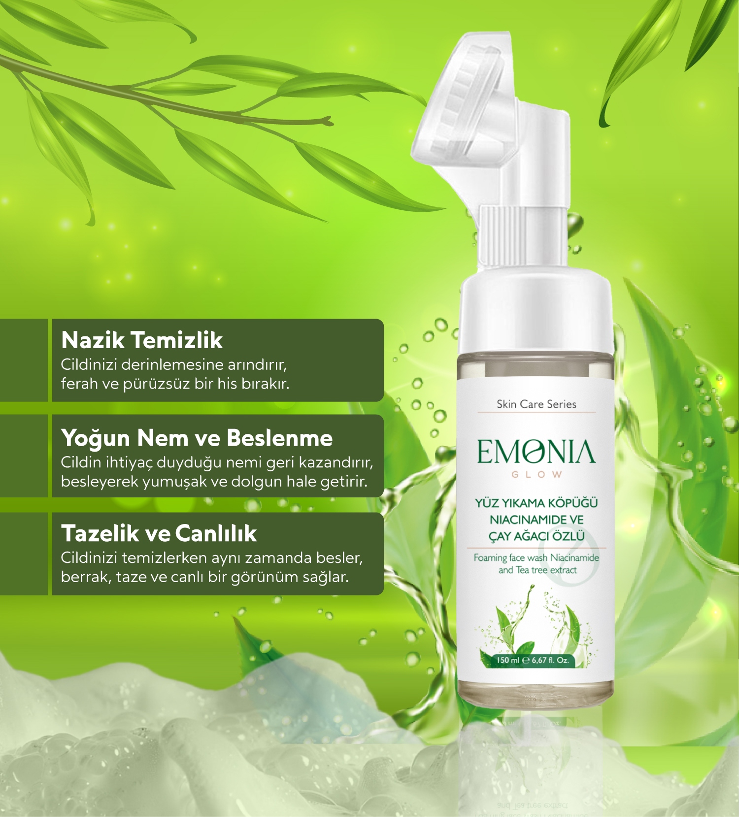 EMONİA GLOW Yüz Yıkama Köpüğü